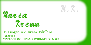 maria kremm business card